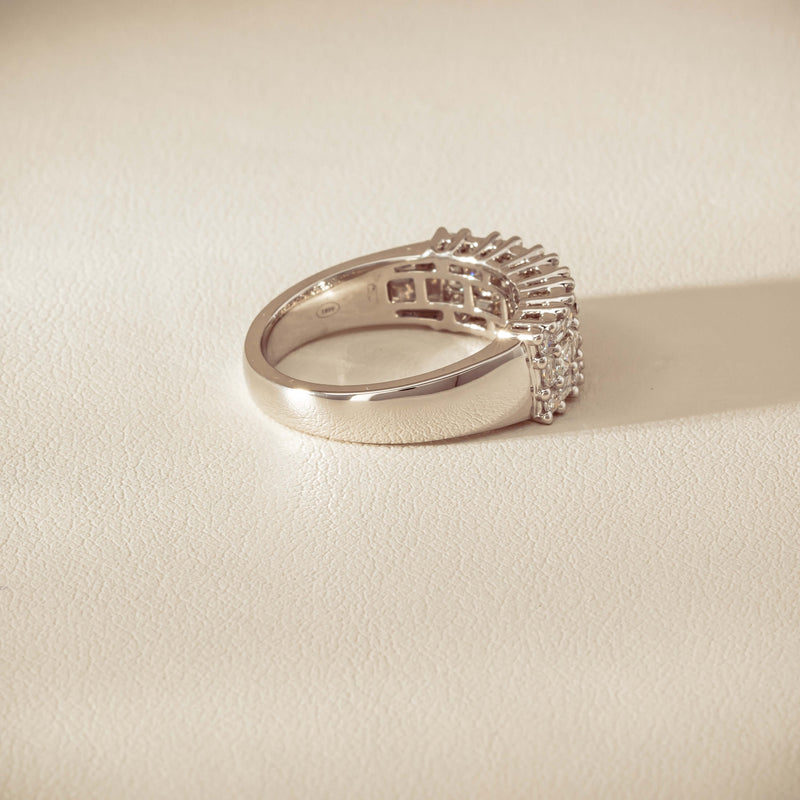 18ct White Gold 1.03ct Diamond Pave-Set Ring - Ring - Walker & Hall