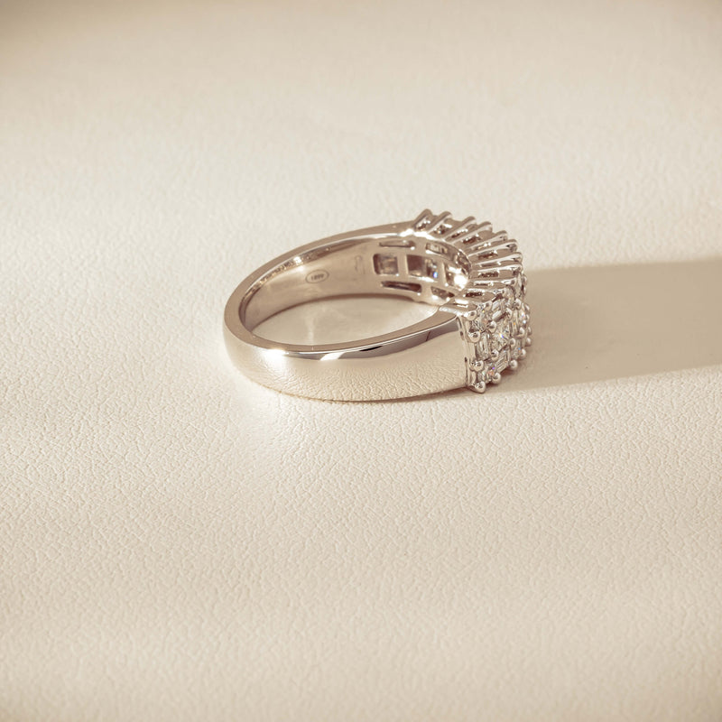 18ct White Gold 1.03ct Diamond Pave-Set Ring - Ring - Walker & Hall