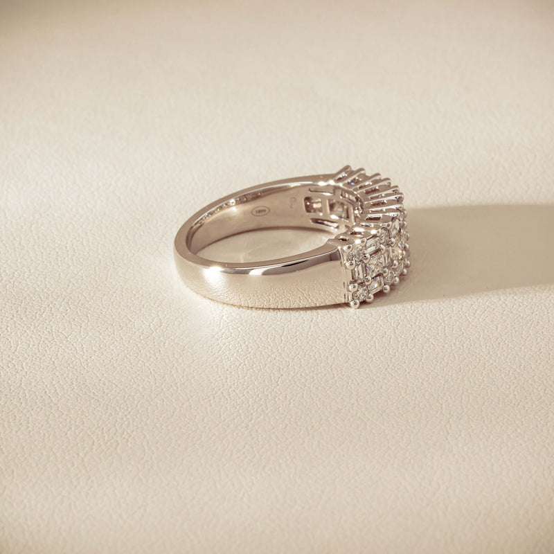 18ct White Gold 1.03ct Diamond Pave-Set Ring - Ring - Walker & Hall