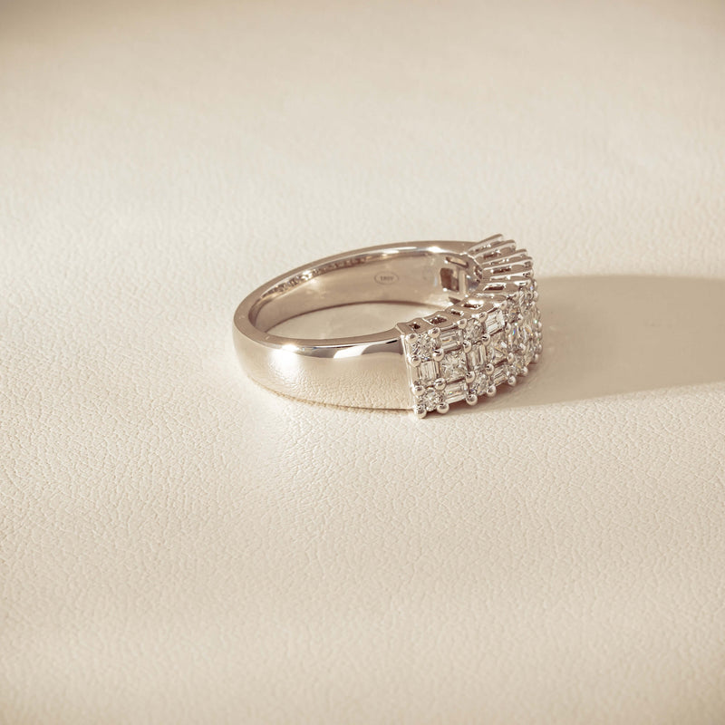 18ct White Gold 1.03ct Diamond Pave-Set Ring - Ring - Walker & Hall