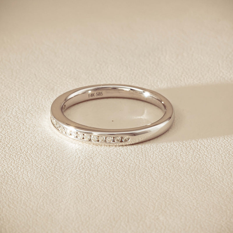 14ct White Gold Diamond Vida Band - Ring - Walker & Hall