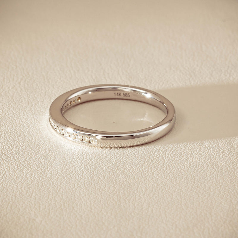 14ct White Gold Diamond Vida Band - Ring - Walker & Hall