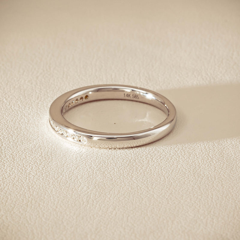 14ct White Gold Diamond Vida Band - Ring - Walker & Hall
