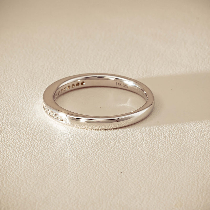 14ct White Gold Diamond Vida Band - Ring - Walker & Hall