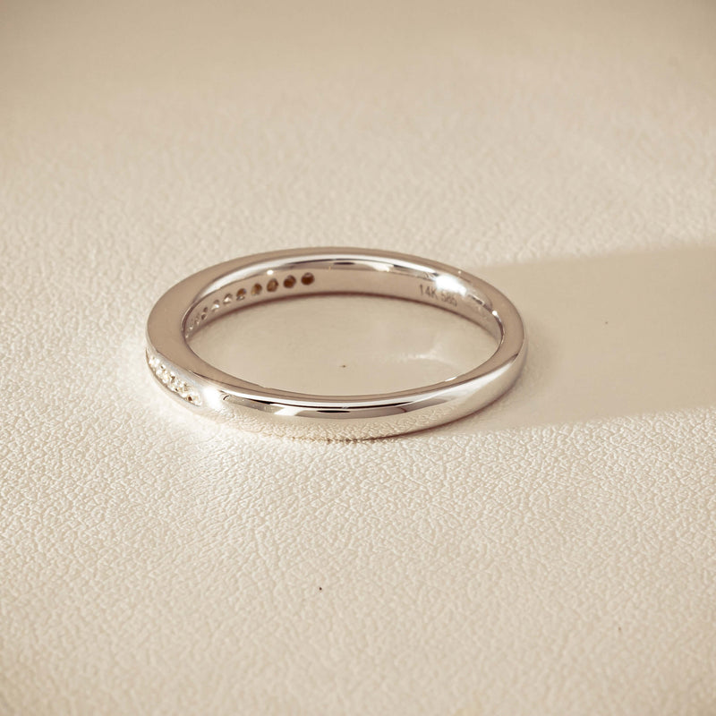 14ct White Gold Diamond Vida Band - Ring - Walker & Hall