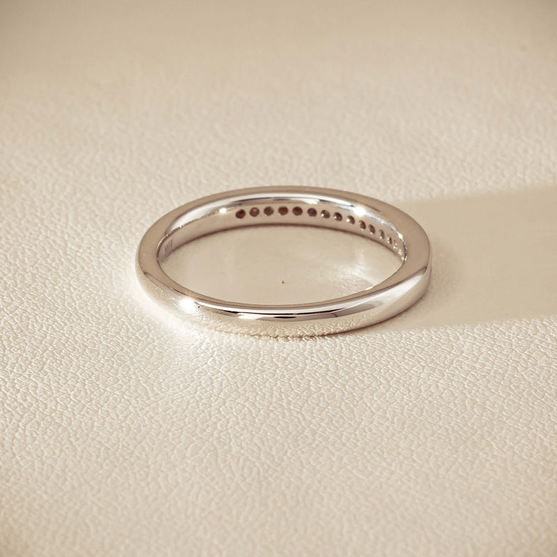 14ct White Gold Diamond Vida Band - Ring - Walker & Hall