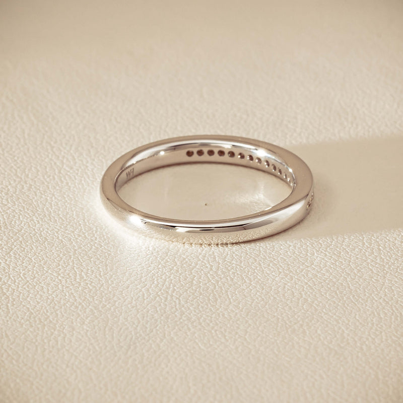 14ct White Gold Diamond Vida Band - Ring - Walker & Hall