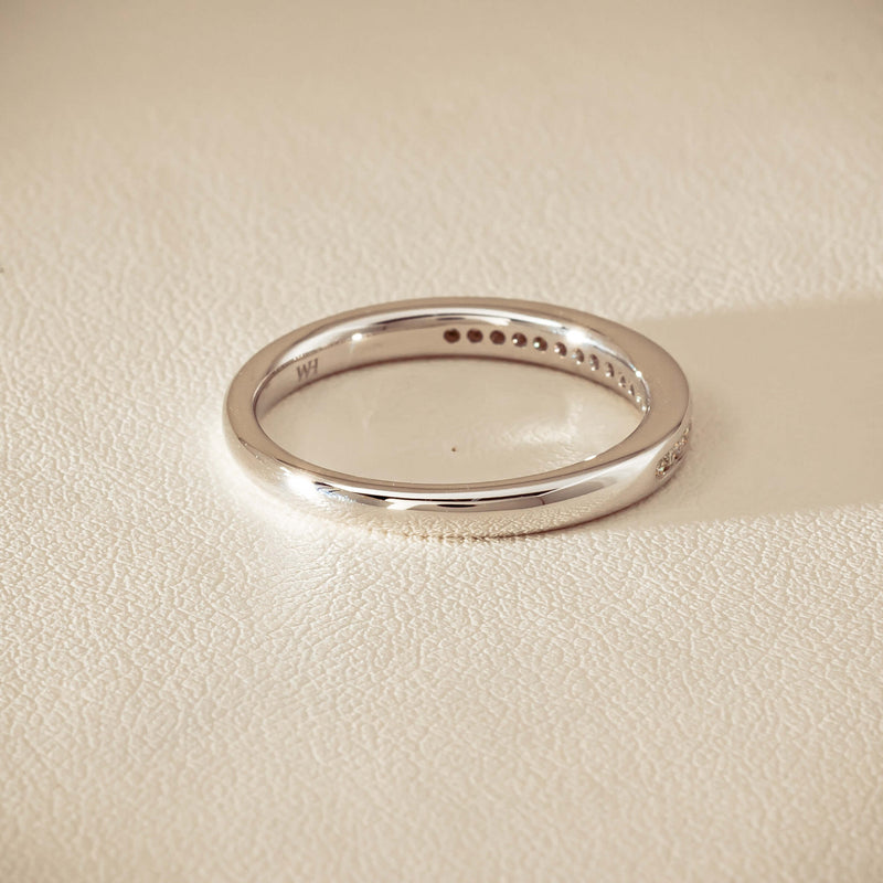 14ct White Gold Diamond Vida Band - Ring - Walker & Hall