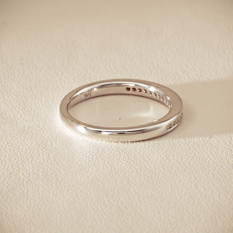 14ct White Gold Diamond Vida Band - Ring - Walker & Hall