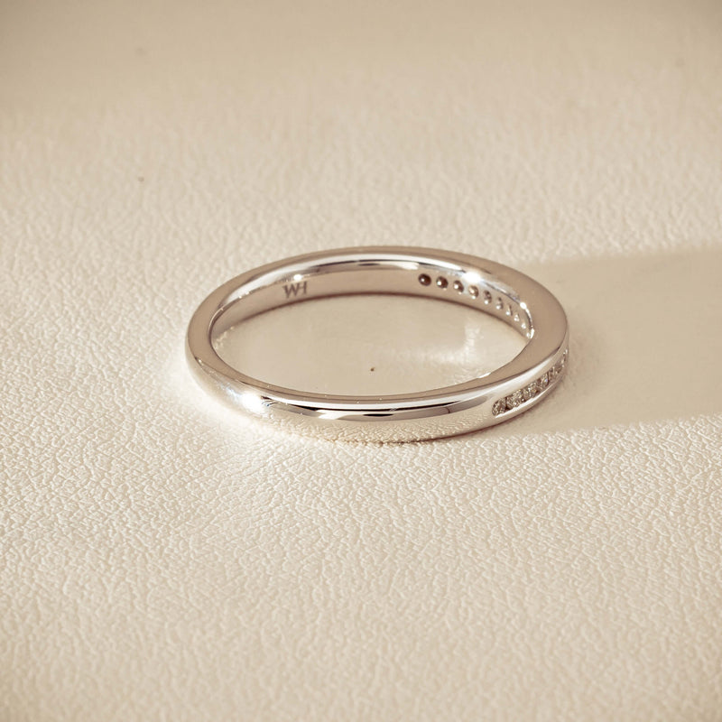 14ct White Gold Diamond Vida Band - Ring - Walker & Hall