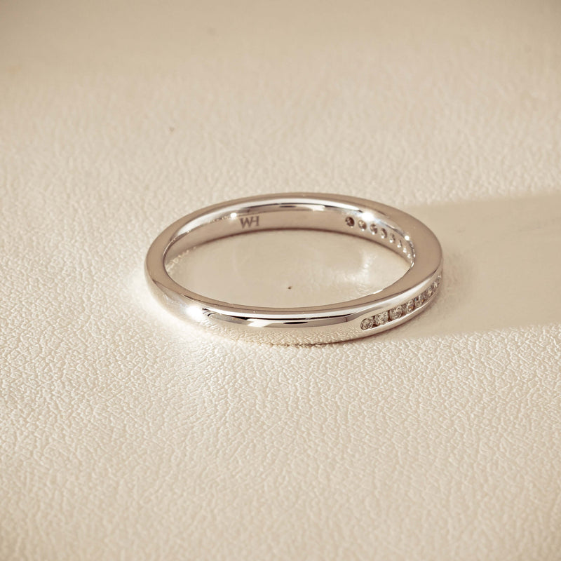 14ct White Gold Diamond Vida Band - Ring - Walker & Hall