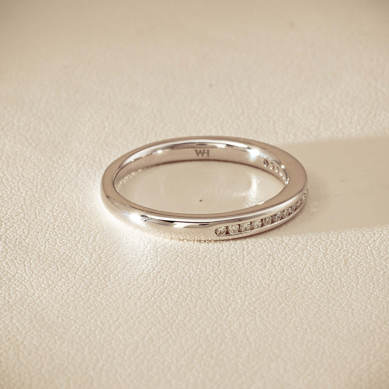 14ct White Gold Diamond Vida Band - Ring - Walker & Hall