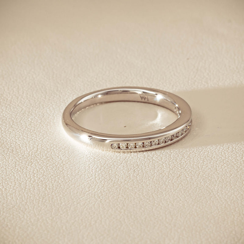 14ct White Gold Diamond Vida Band - Ring - Walker & Hall