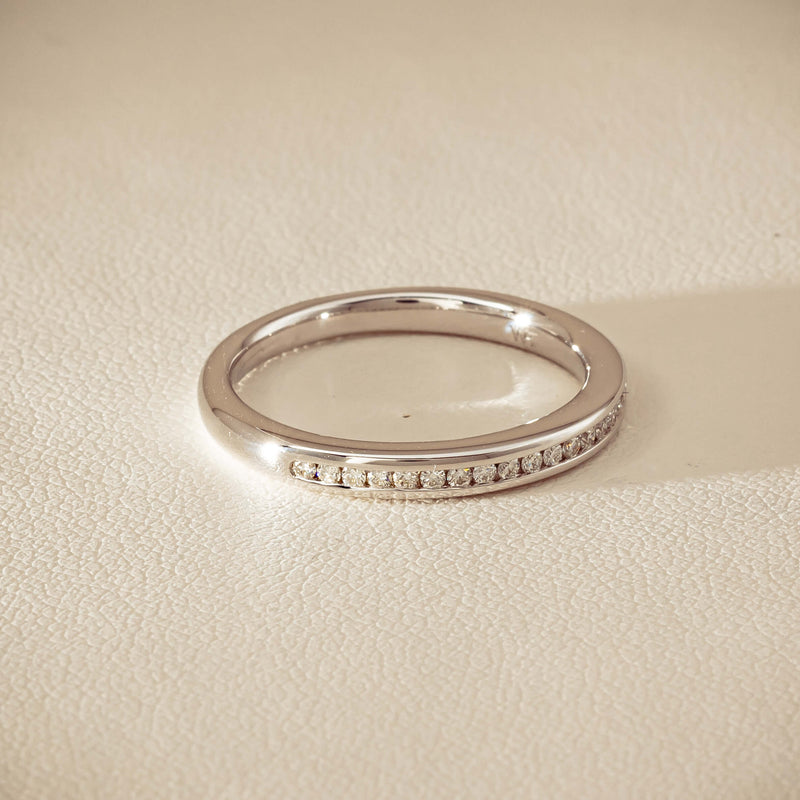14ct White Gold Diamond Vida Band - Ring - Walker & Hall