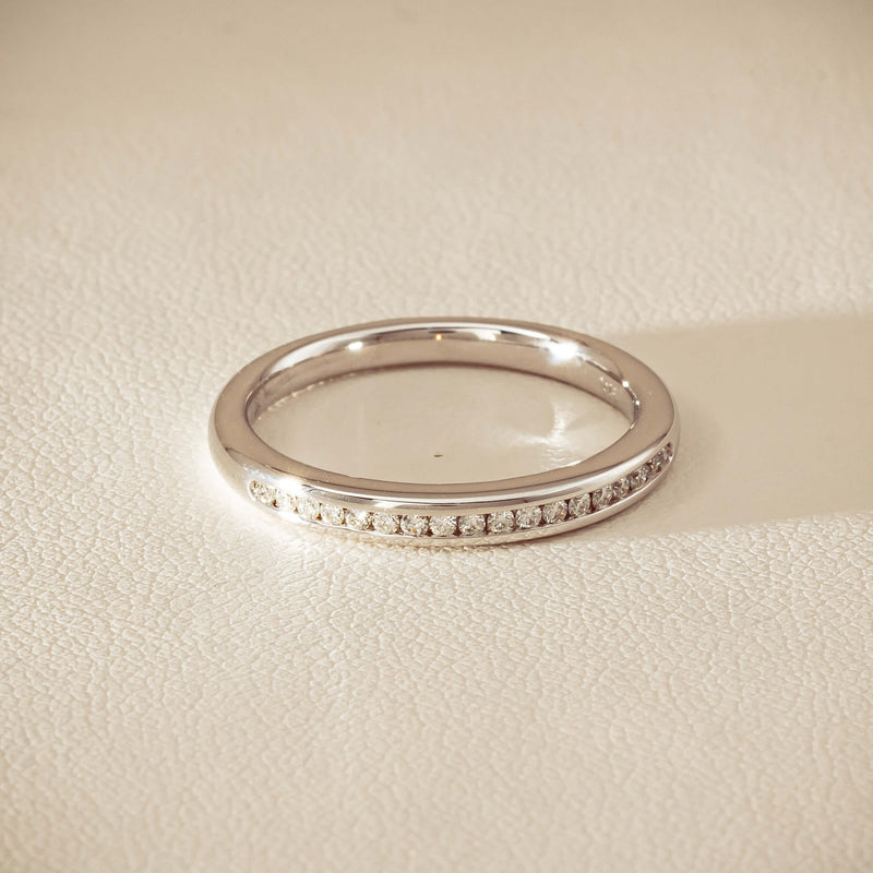 14ct White Gold Diamond Vida Band - Ring - Walker & Hall
