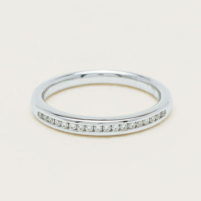 14ct White Gold Diamond Vida Band - Ring - Walker & Hall