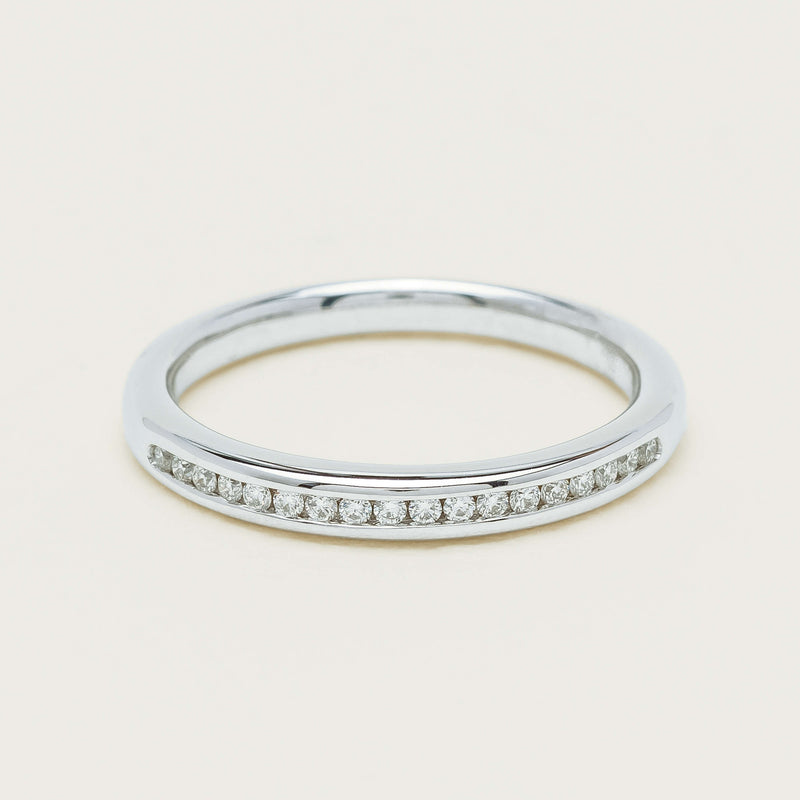 14ct White Gold Diamond Vida Band - Ring - Walker & Hall