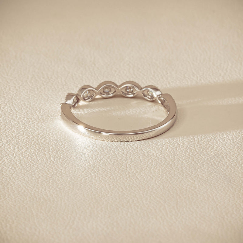 14ct White Gold Diamond Rapunzel Band - Ring - Walker & Hall