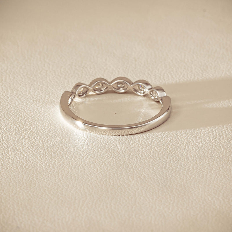 14ct White Gold Diamond Rapunzel Band - Ring - Walker & Hall