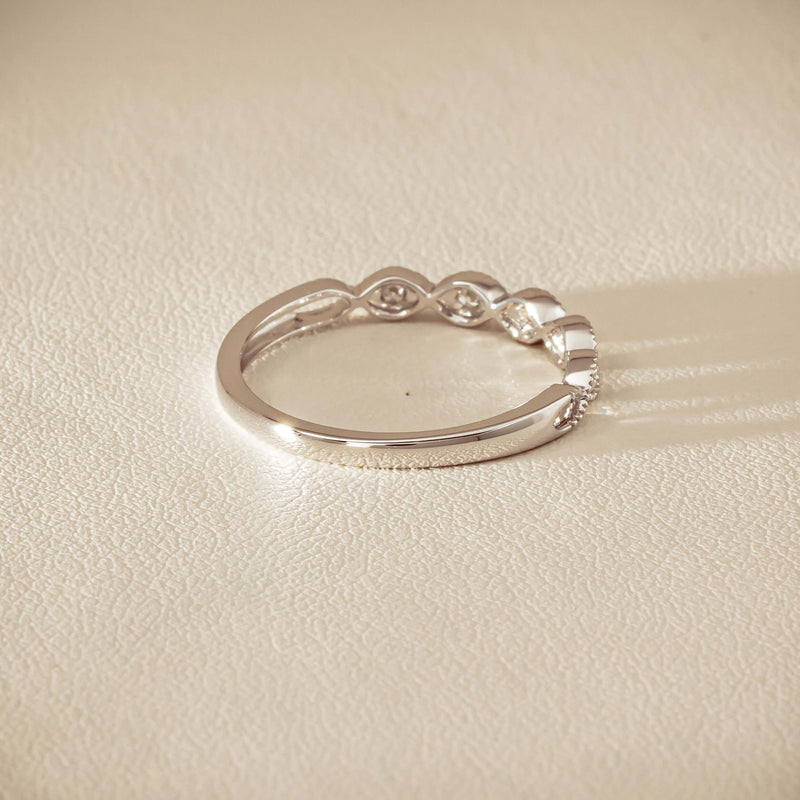 14ct White Gold Diamond Rapunzel Band - Ring - Walker & Hall