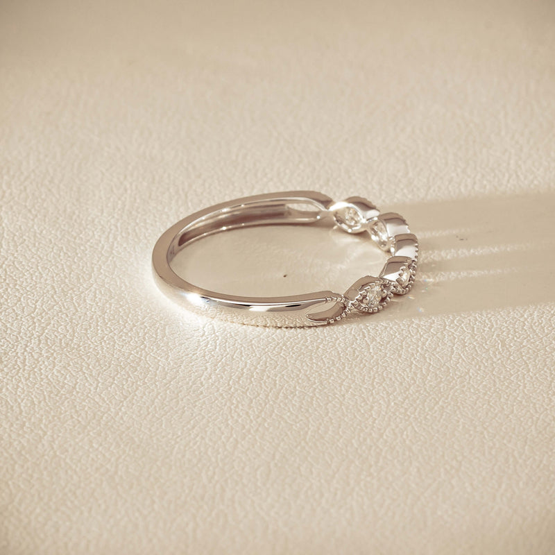 14ct White Gold Diamond Rapunzel Band - Ring - Walker & Hall