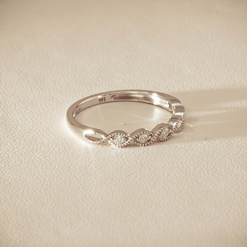 14ct White Gold Diamond Rapunzel Band - Ring - Walker & Hall