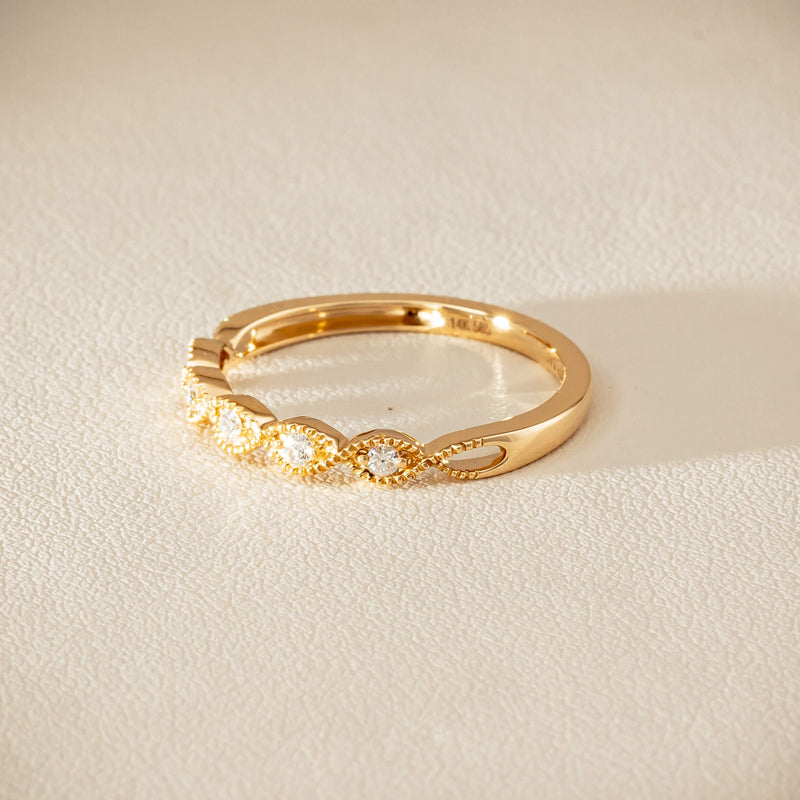 14ct Yellow Gold Diamond Rapunzel Band - Ring - Walker & Hall