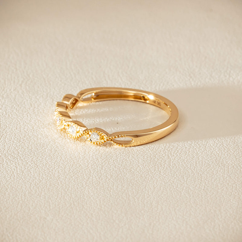 14ct Yellow Gold Diamond Rapunzel Band - Ring - Walker & Hall