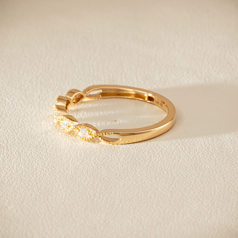 14ct Yellow Gold Diamond Rapunzel Band - Ring - Walker & Hall