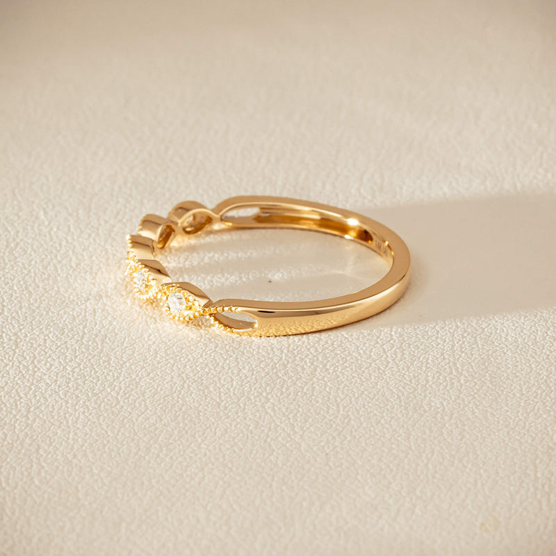 14ct Yellow Gold Diamond Rapunzel Band - Ring - Walker & Hall
