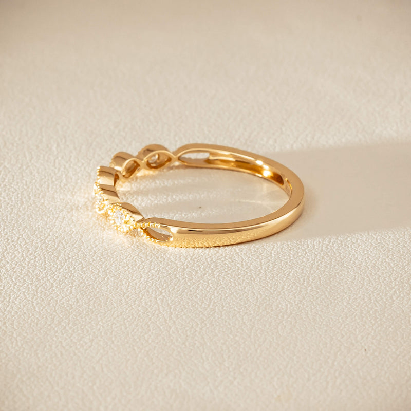 14ct Yellow Gold Diamond Rapunzel Band - Ring - Walker & Hall