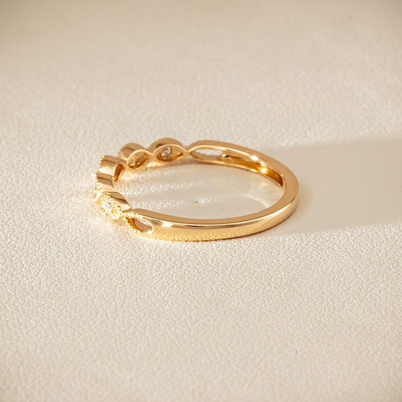 14ct Yellow Gold Diamond Rapunzel Band - Ring - Walker & Hall