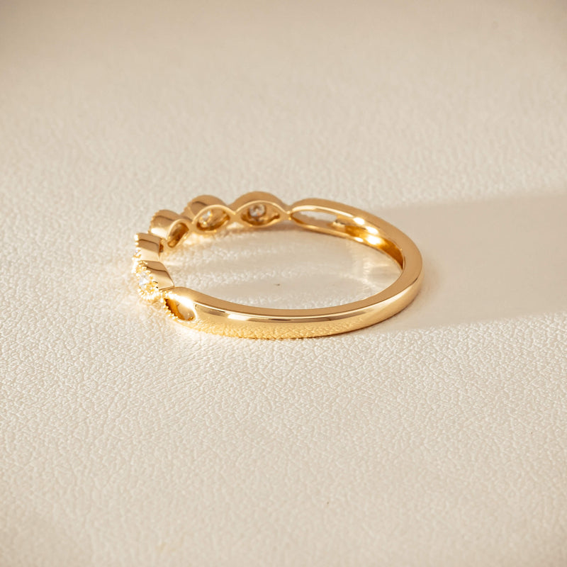 14ct Yellow Gold Diamond Rapunzel Band - Ring - Walker & Hall