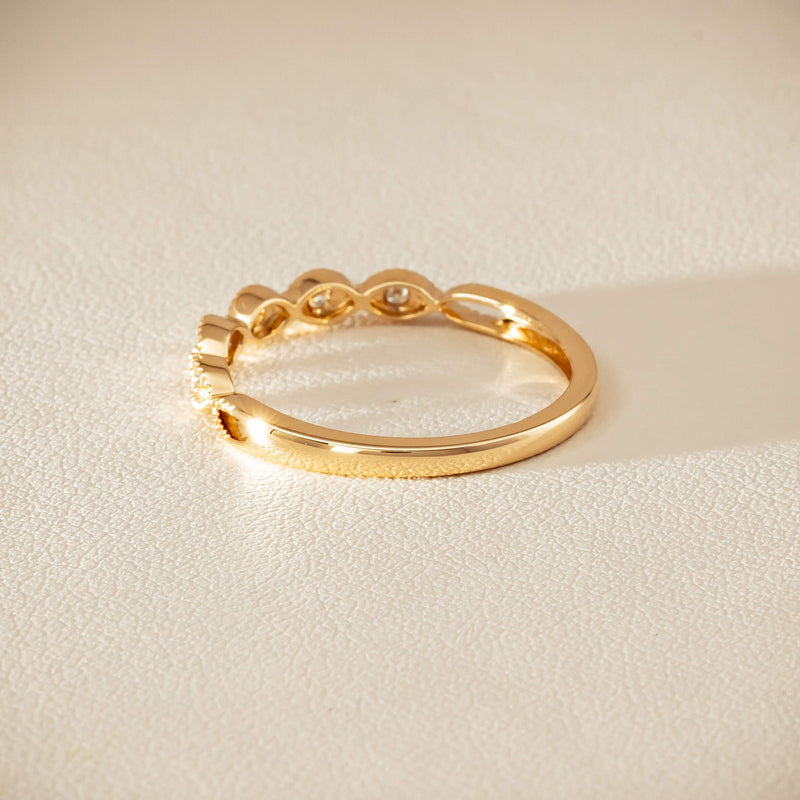14ct Yellow Gold Diamond Rapunzel Band - Ring - Walker & Hall