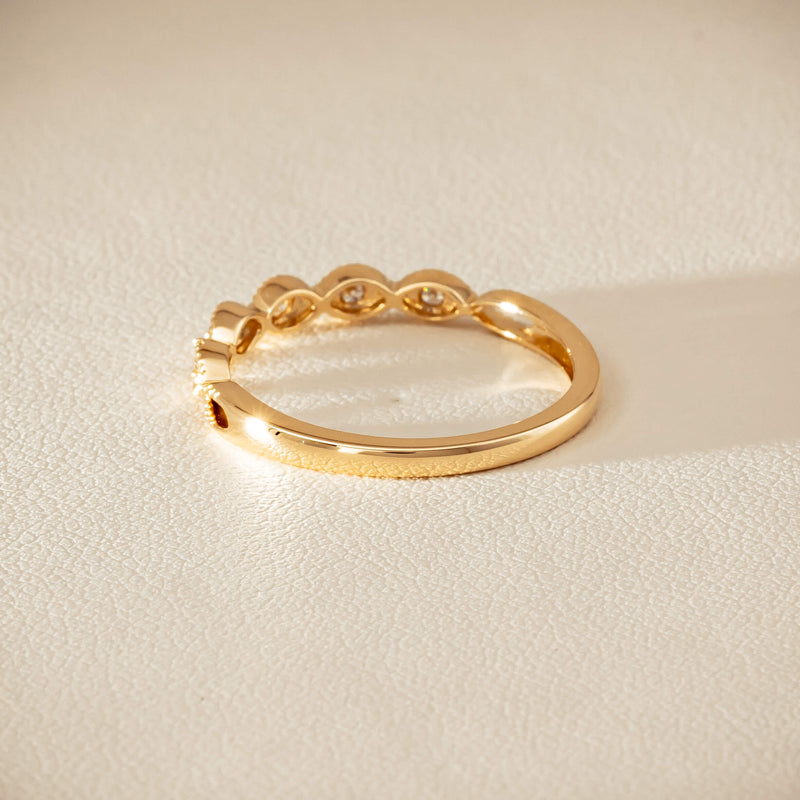 14ct Yellow Gold Diamond Rapunzel Band - Ring - Walker & Hall