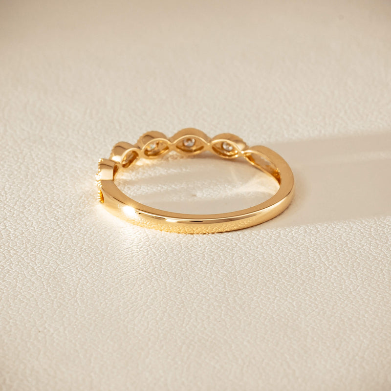 14ct Yellow Gold Diamond Rapunzel Band - Ring - Walker & Hall