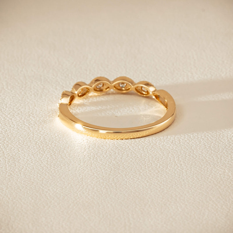 14ct Yellow Gold Diamond Rapunzel Band - Ring - Walker & Hall