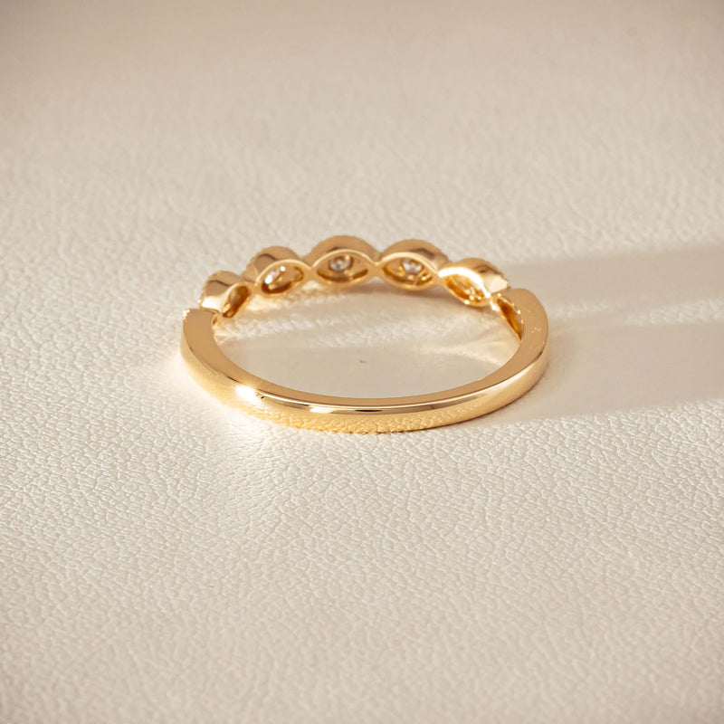 14ct Yellow Gold Diamond Rapunzel Band - Ring - Walker & Hall