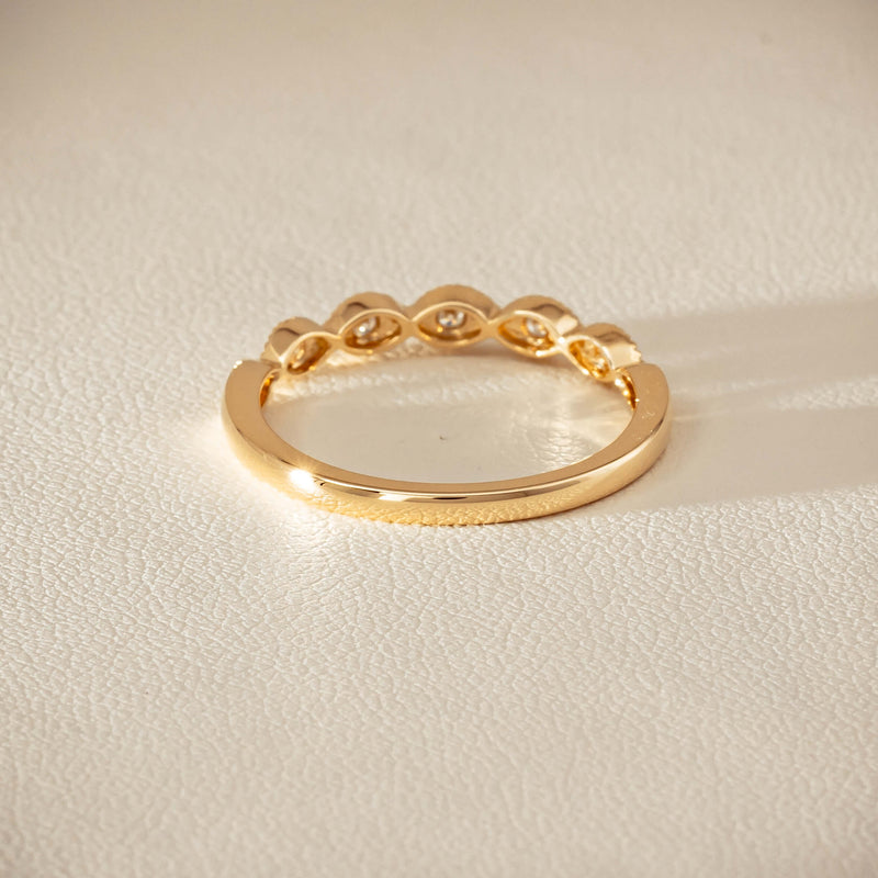 14ct Yellow Gold Diamond Rapunzel Band - Ring - Walker & Hall