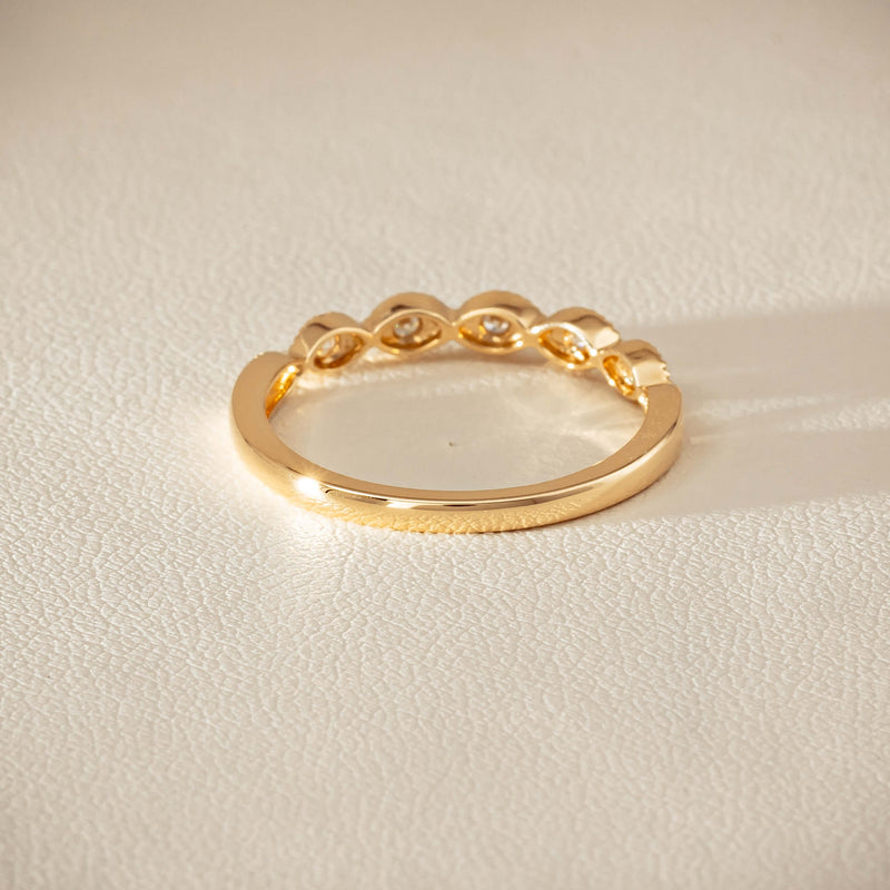 14ct Yellow Gold Diamond Rapunzel Band - Ring - Walker & Hall