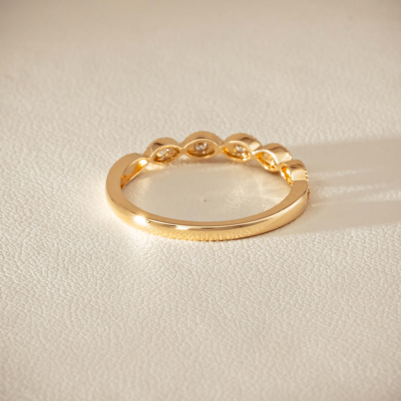 14ct Yellow Gold Diamond Rapunzel Band - Ring - Walker & Hall