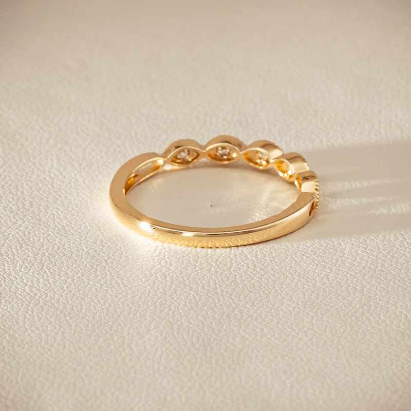 14ct Yellow Gold Diamond Rapunzel Band - Ring - Walker & Hall