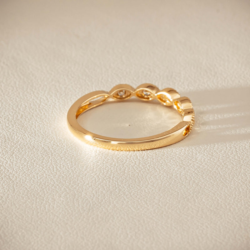 14ct Yellow Gold Diamond Rapunzel Band - Ring - Walker & Hall