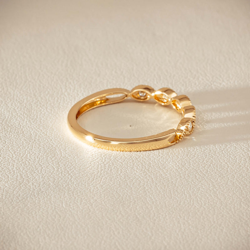 14ct Yellow Gold Diamond Rapunzel Band - Ring - Walker & Hall