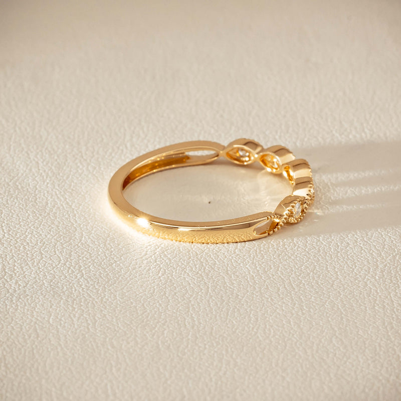 14ct Yellow Gold Diamond Rapunzel Band - Ring - Walker & Hall