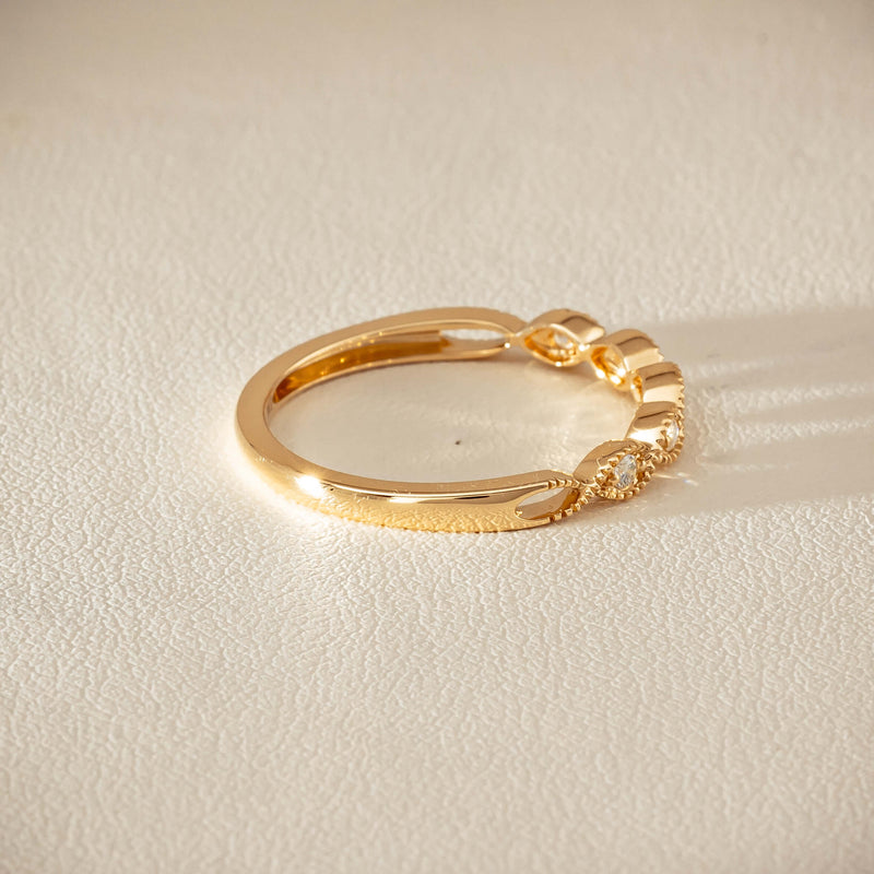 14ct Yellow Gold Diamond Rapunzel Band - Ring - Walker & Hall