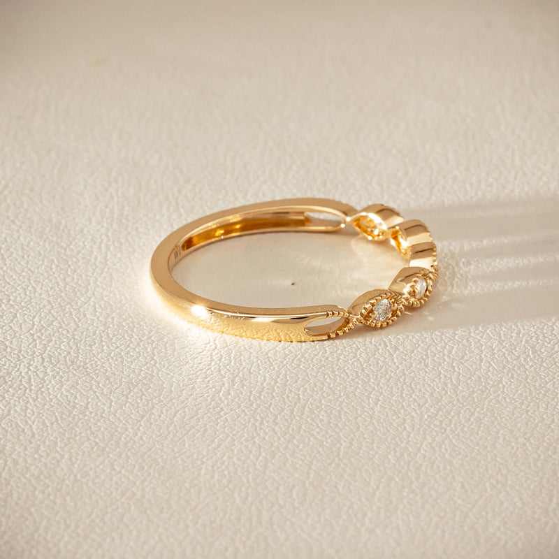 14ct Yellow Gold Diamond Rapunzel Band - Ring - Walker & Hall