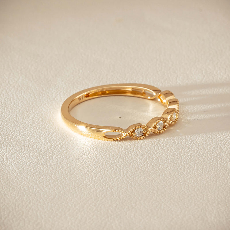 14ct Yellow Gold Diamond Rapunzel Band - Ring - Walker & Hall