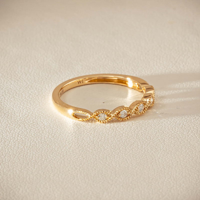14ct Yellow Gold Diamond Rapunzel Band - Ring - Walker & Hall