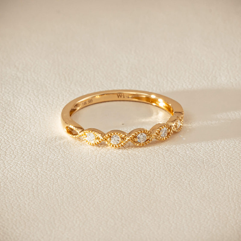 14ct Yellow Gold Diamond Rapunzel Band - Ring - Walker & Hall
